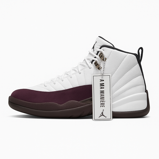 (Kopia) Air Jordan 12 Retro SP x A Ma Maniére “White/Black-Burgundy Crush”